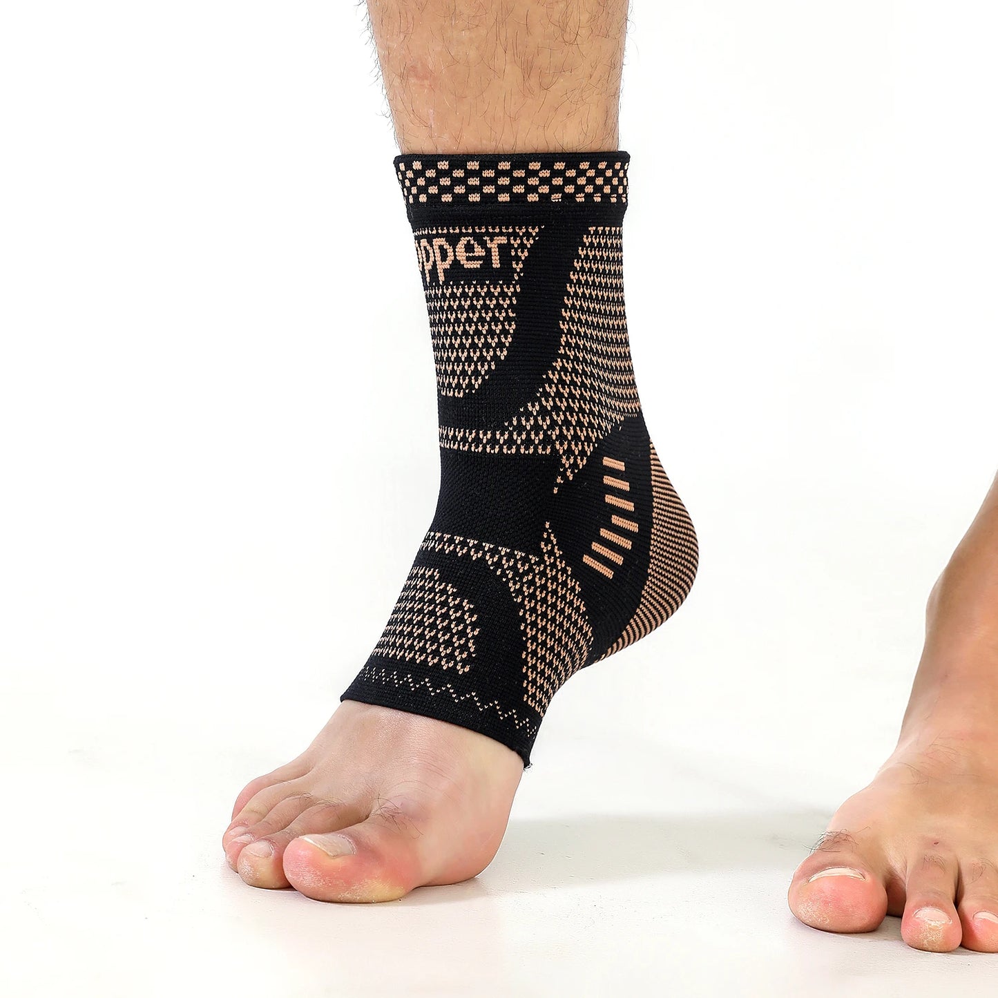 Copper Ankle Brace, Infused Ankle Support Compression Sleeve