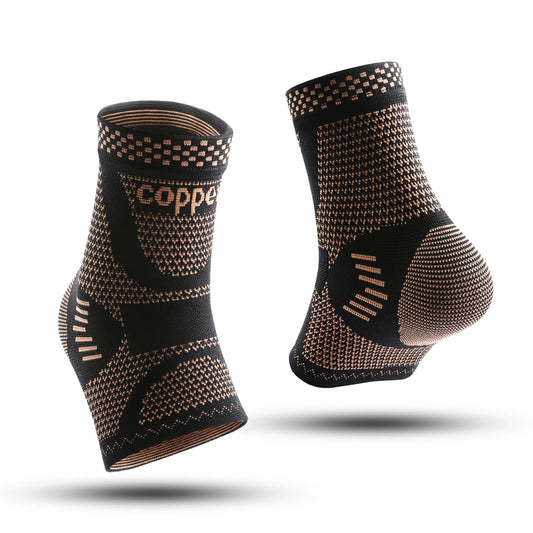 Copper Ankle Brace, Infused Ankle Support Compression Sleeve