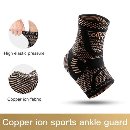 Copper Ankle Brace, Infused Ankle Support Compression Sleeve